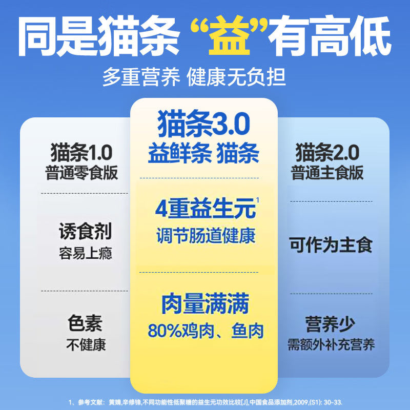 奥丁猫条成猫幼猫鲜肉猫零食益鲜条猫条湿粮 混合口味12g*100支